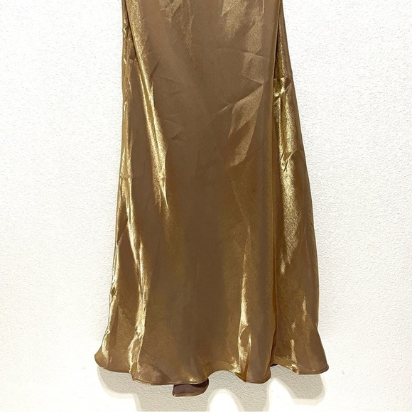 Alex Evenings Woman Bronze Floral Beads Gown Dress Size 10 - Picture 4 of 13